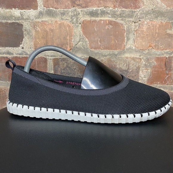 Skechers Sepulveda Ballet Flats Knit Fabric Black Women's Size 9 Shoes 100051 - Picture 1 of 11